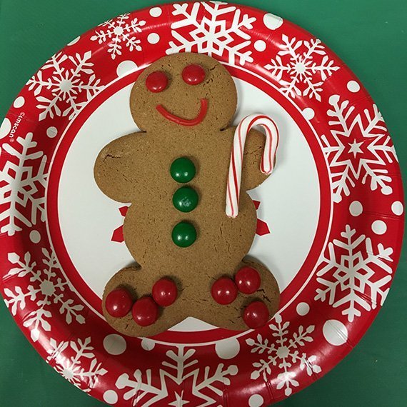 Gingerbread Cookie with Candy Cane